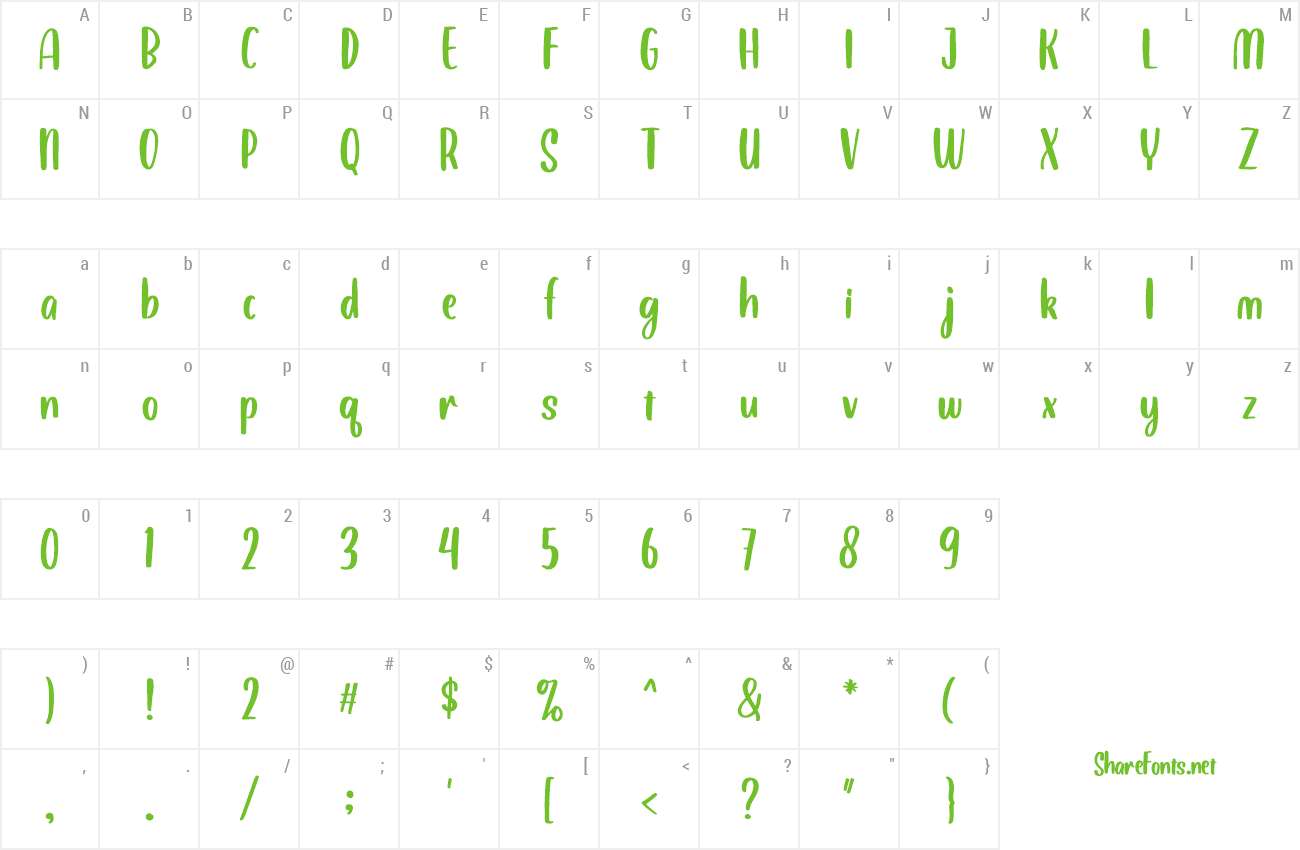 Font Balimoon preview