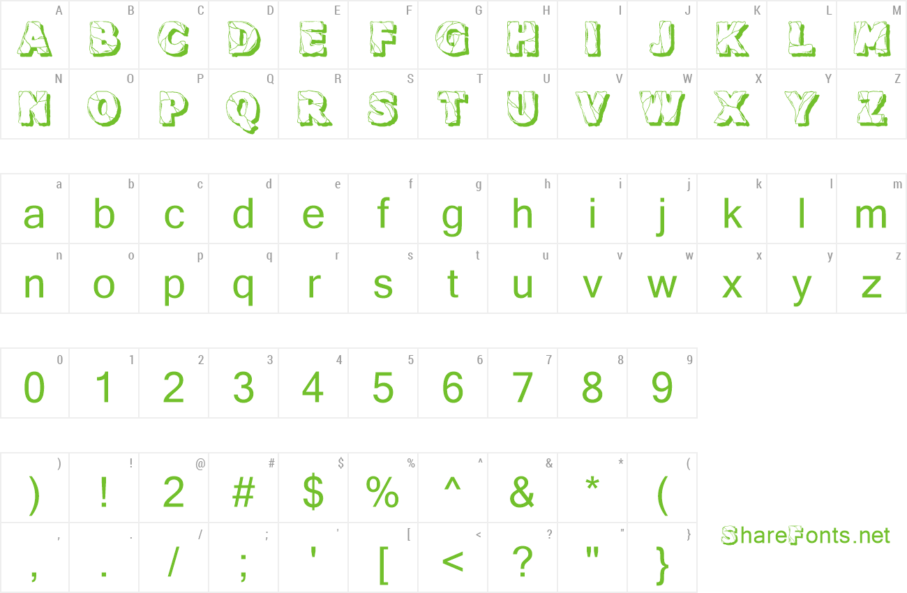 Font Backtrack preview