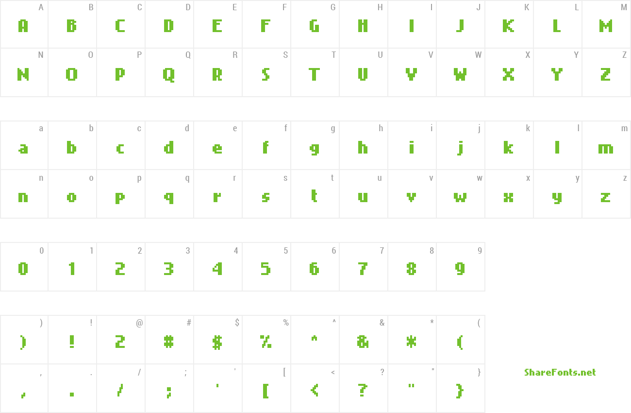 Font Bit Cell preview