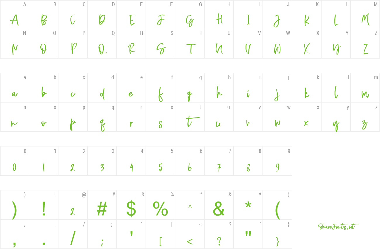 Font Naycila preview