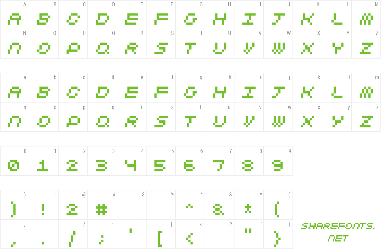 Font CubicFive preview