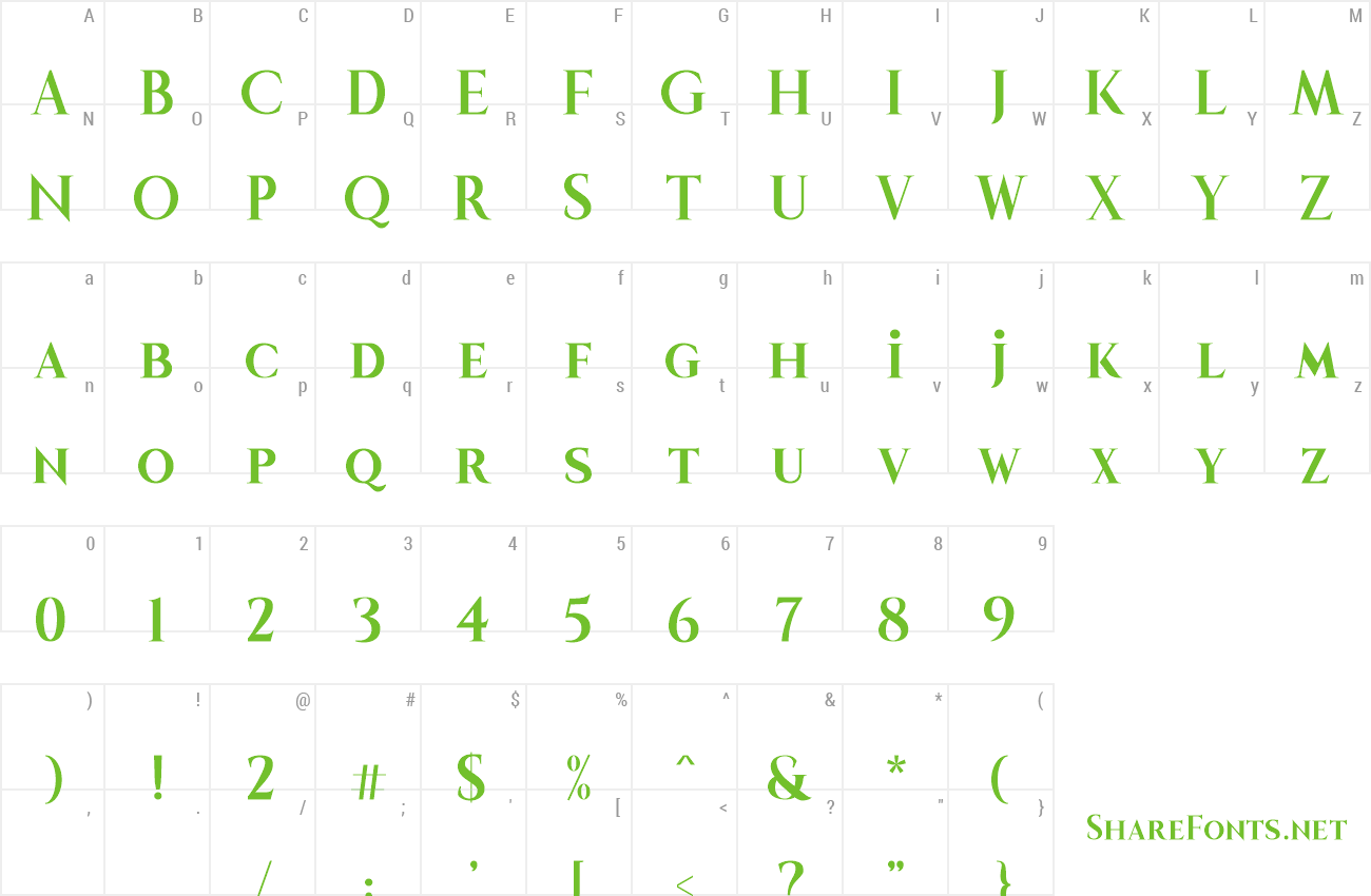 Font The Queen preview