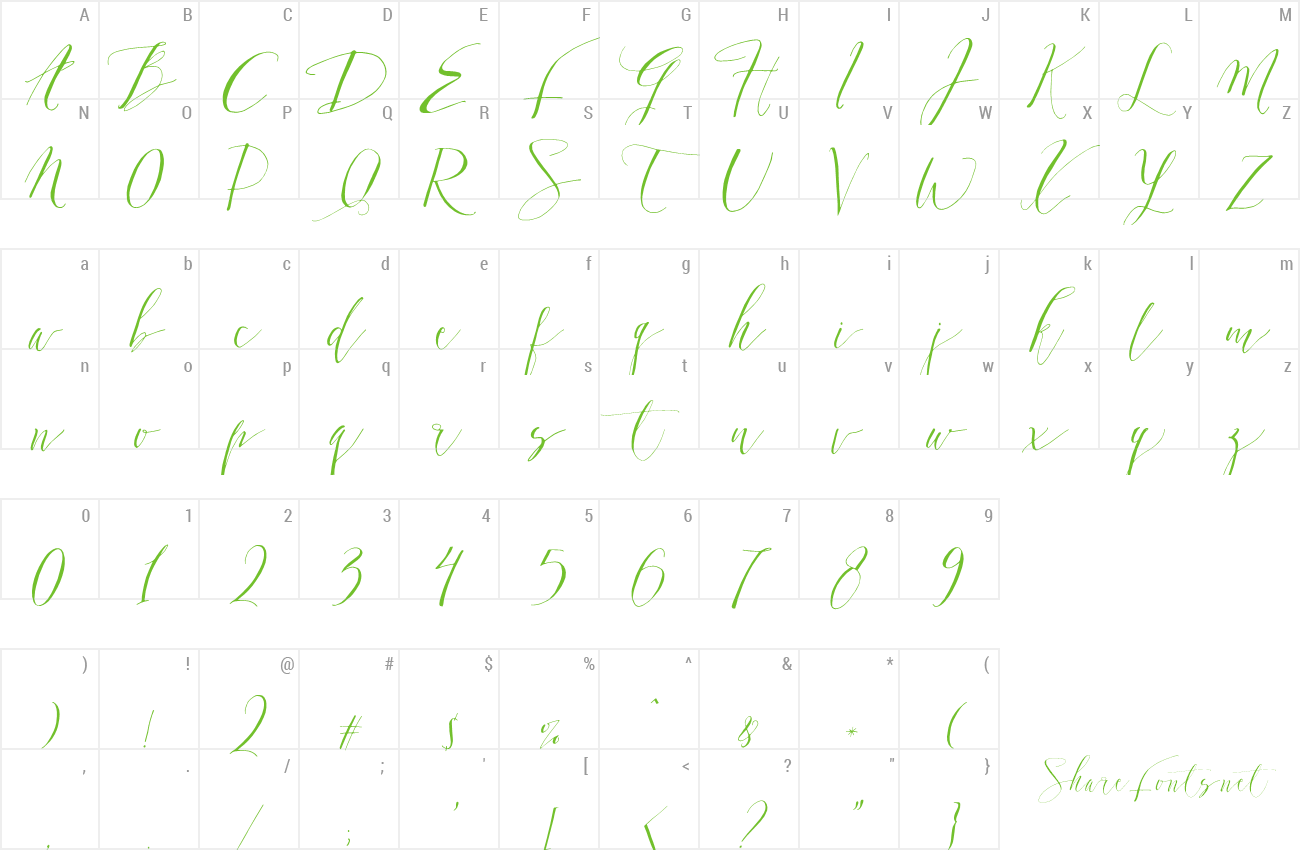 Font Dearly Script preview