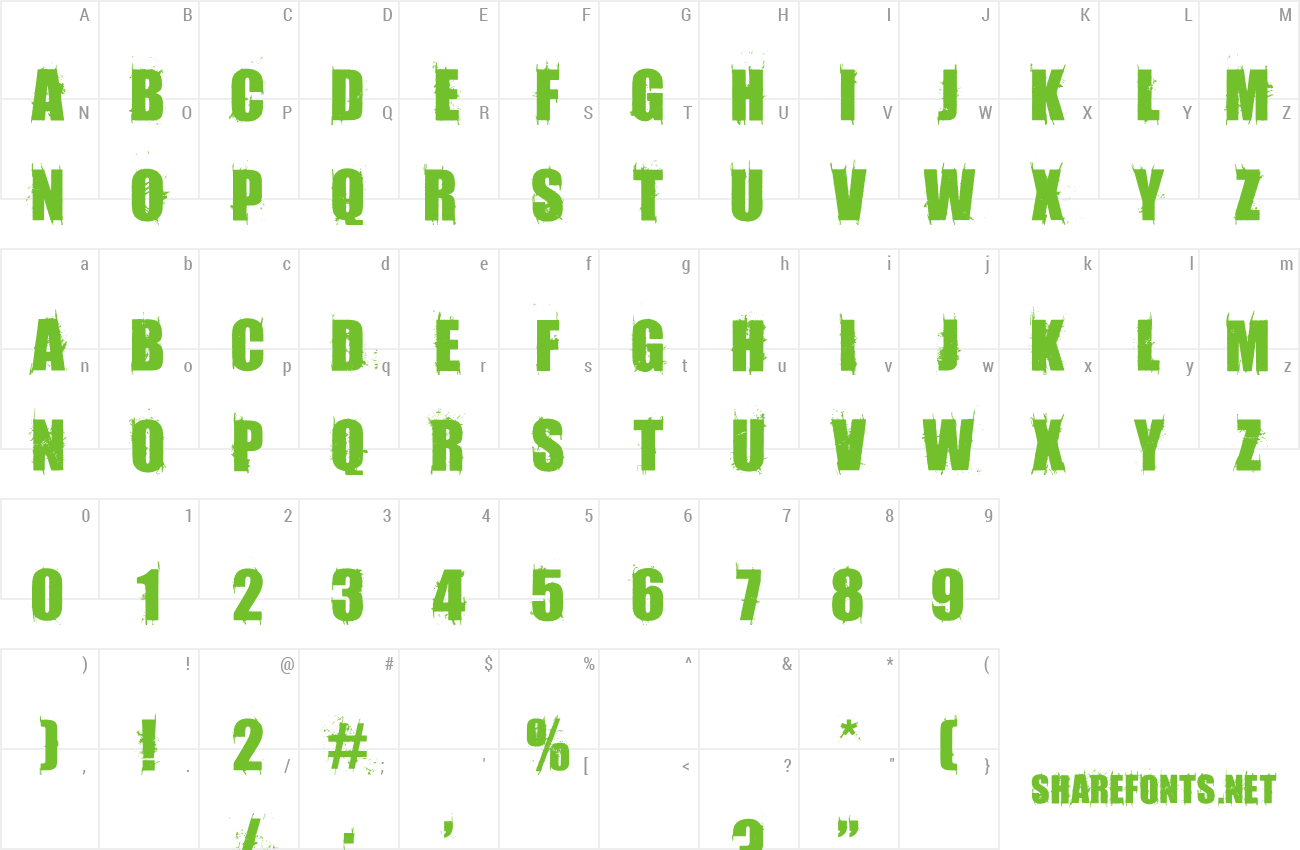 Font Amaz Mega Grunge One preview