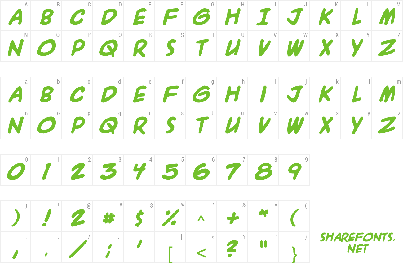 Font A.C.M.E. Explosive preview