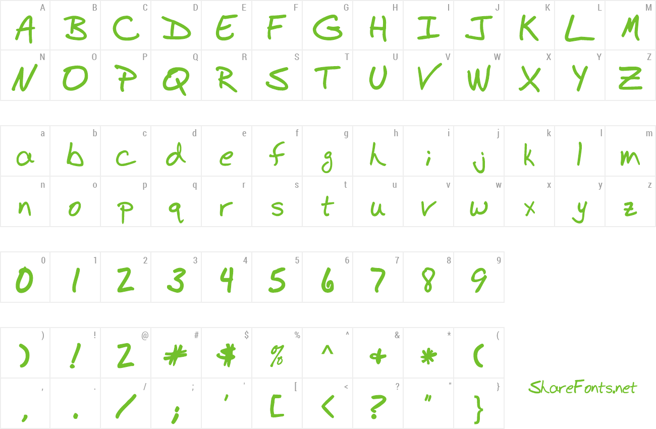 Font BudHand preview