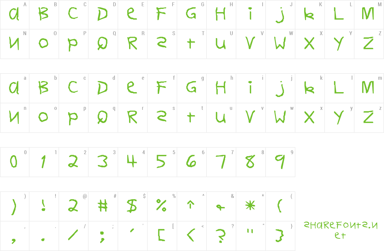 Font DearTeacher-Normal preview