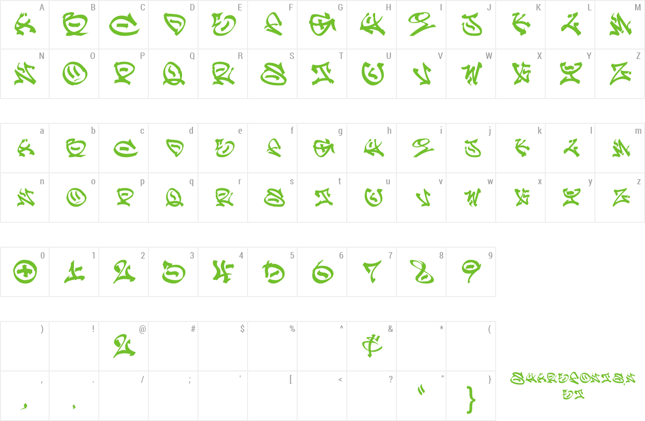 Font GRAFFPITY preview