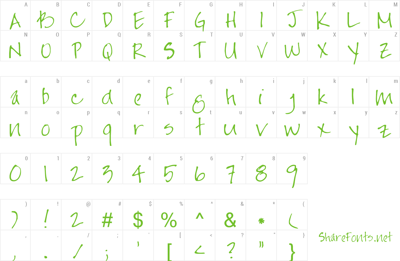 Font Jayne Print preview