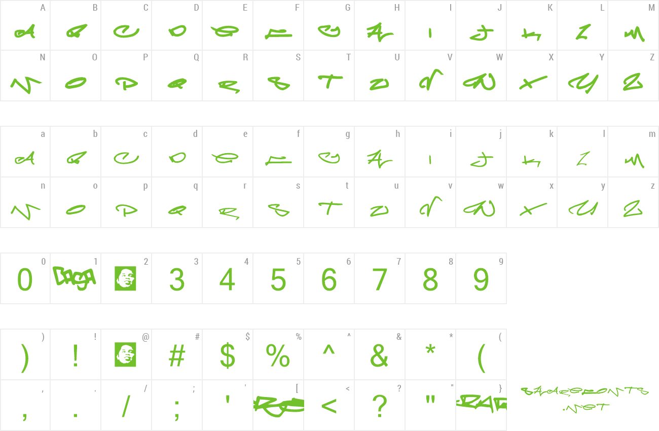 Font Meglaphoid preview