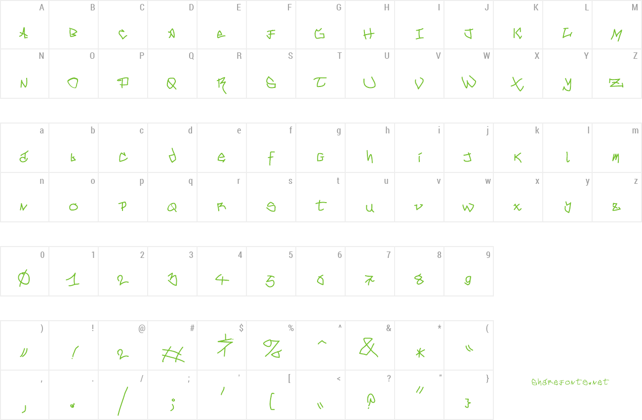 Font MouseGrafitty preview