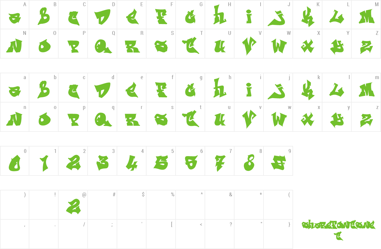 Font ReskaGraf preview