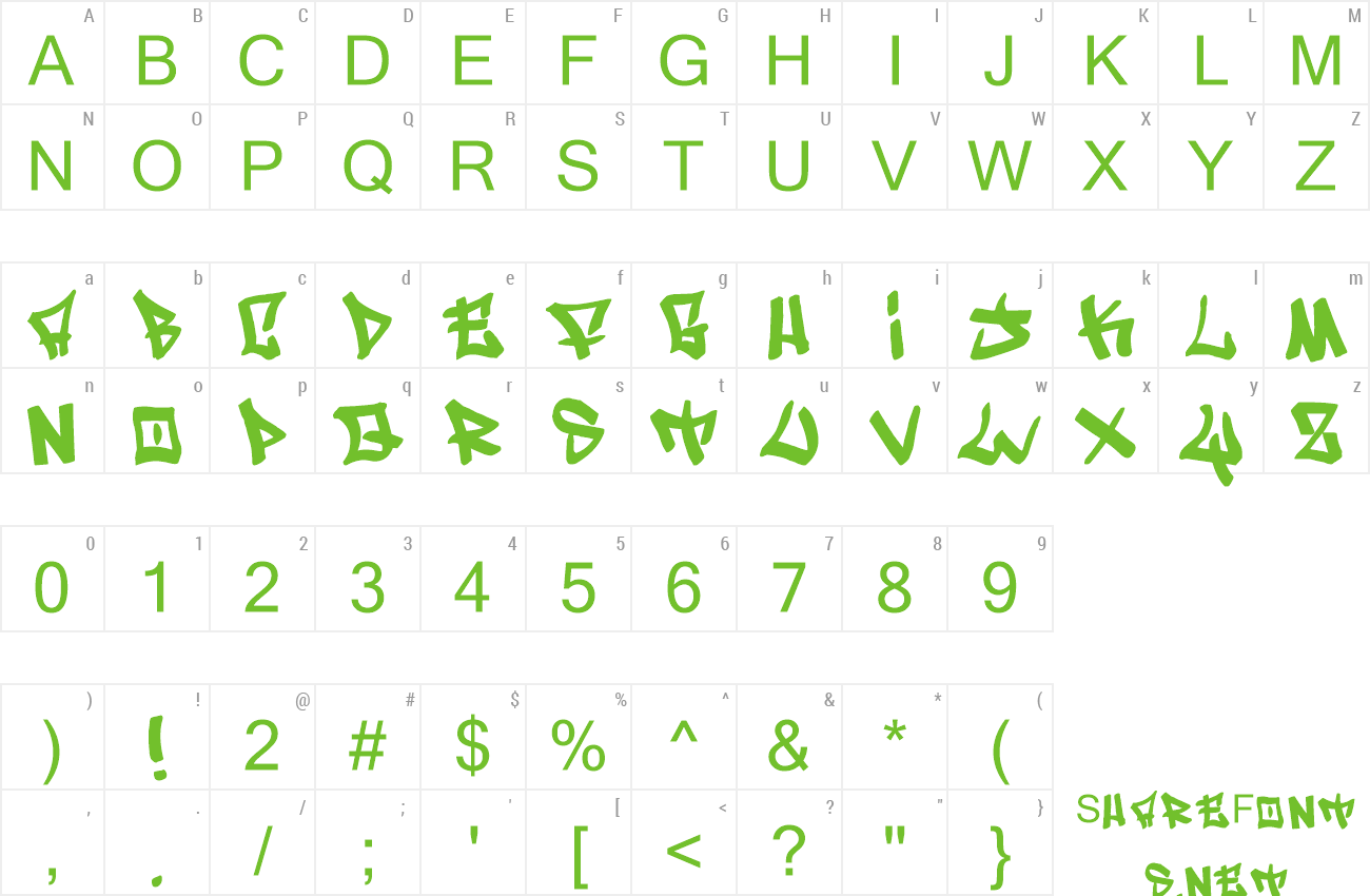 Font Writers condensed preview