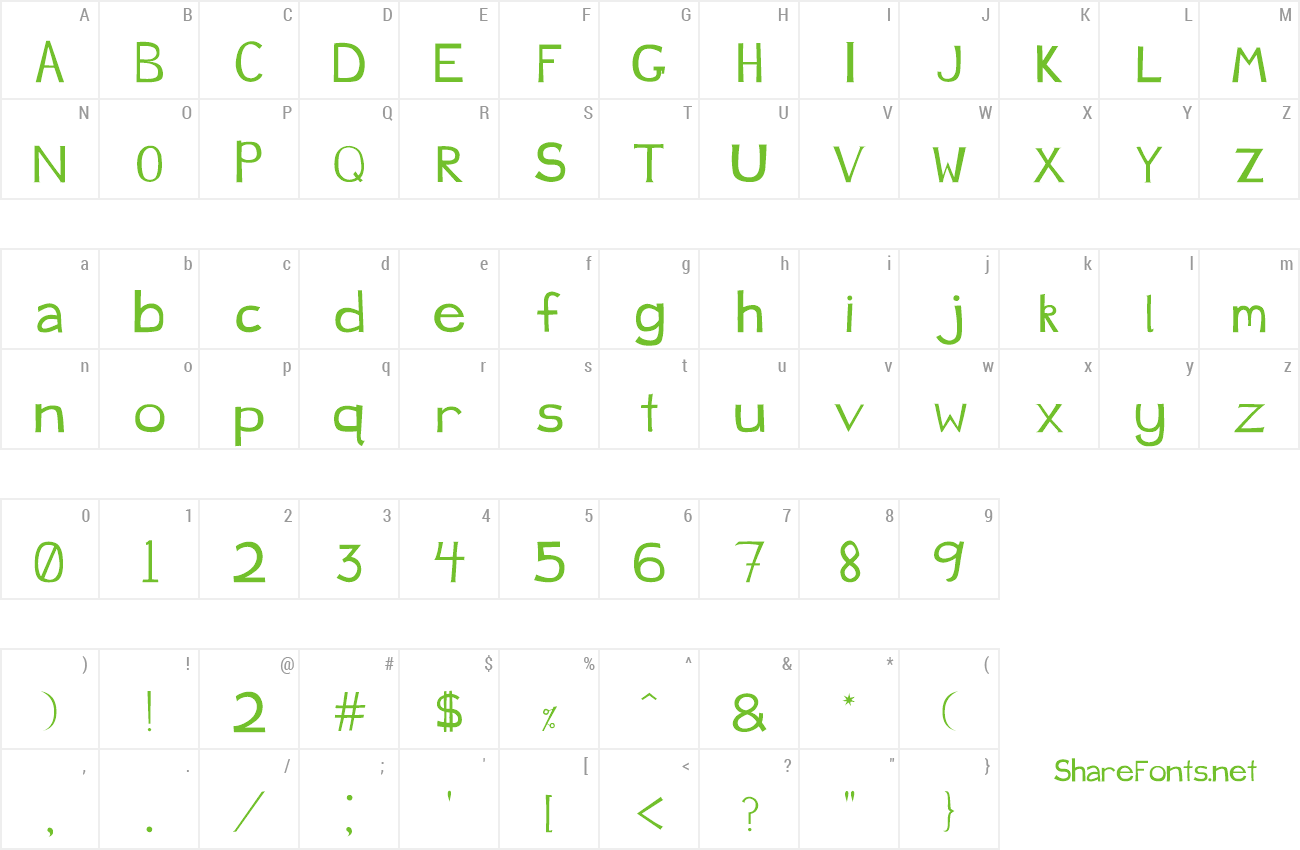 Font JustDucky preview