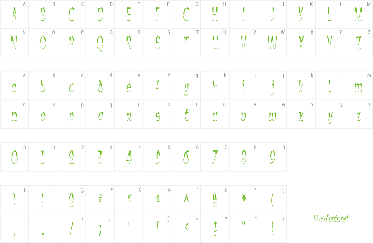 Font Alien Script preview