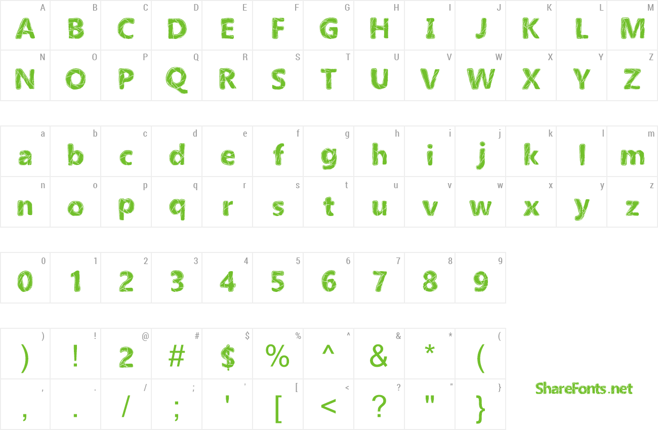 Font BoltLight preview