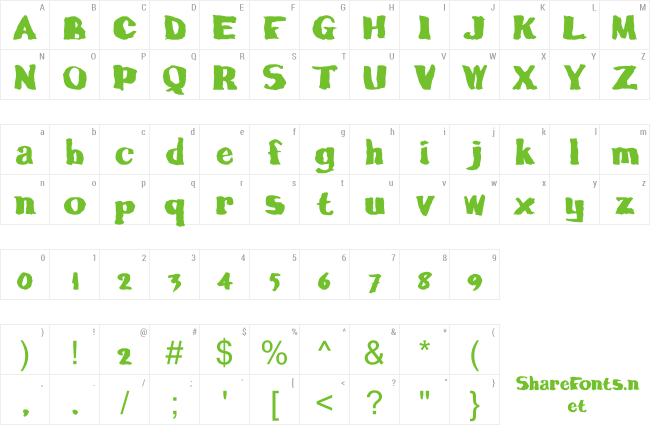 Font calamityJoe preview