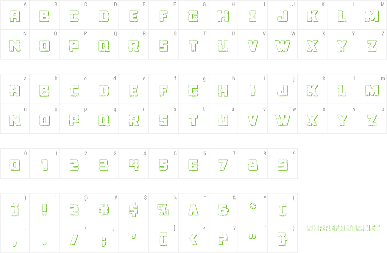 Font Colossus Rotated preview