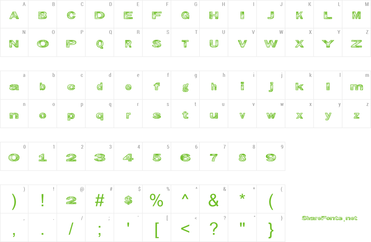 Font GrungeKids preview