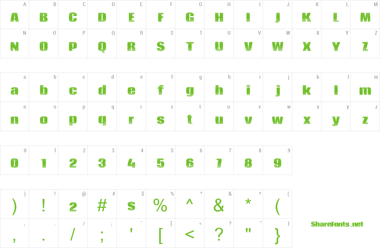 Font PirateZombie preview