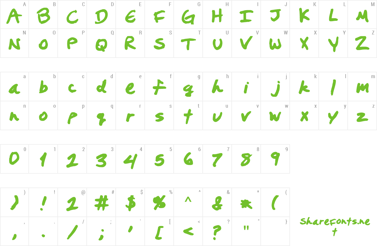 Font Prestons Writing preview