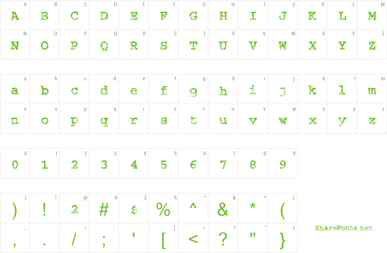 Font StrungPiano preview