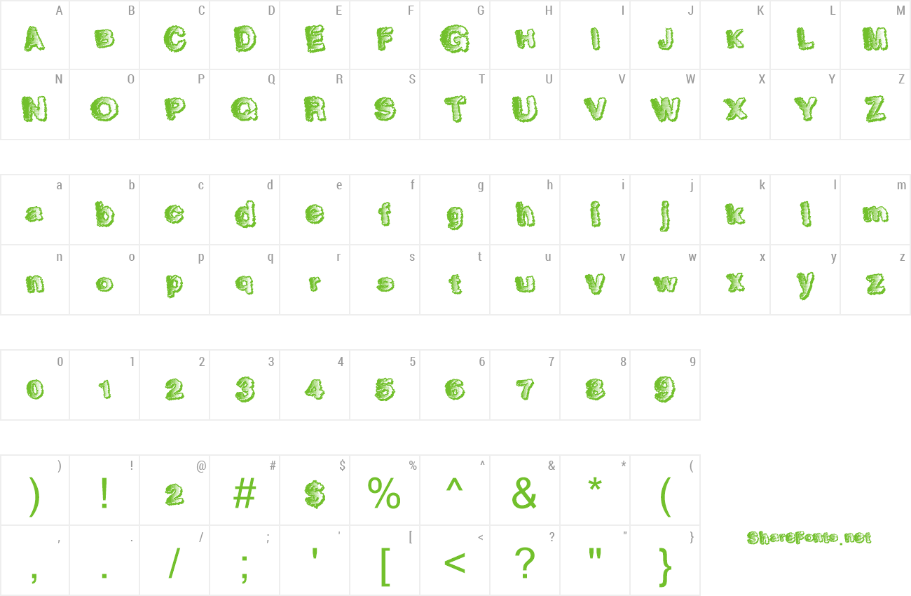 Font TenFresh preview