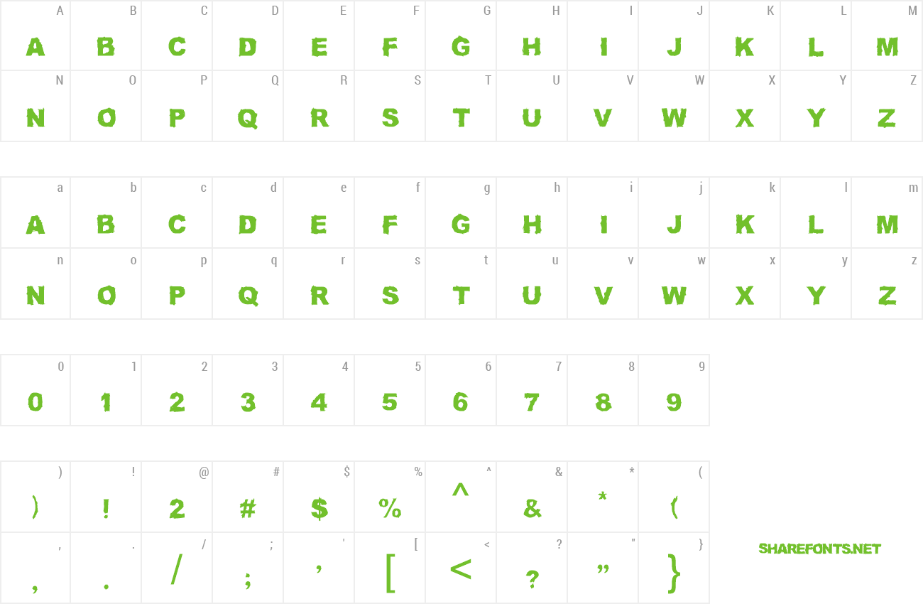 Font TRUCK DRIVER preview