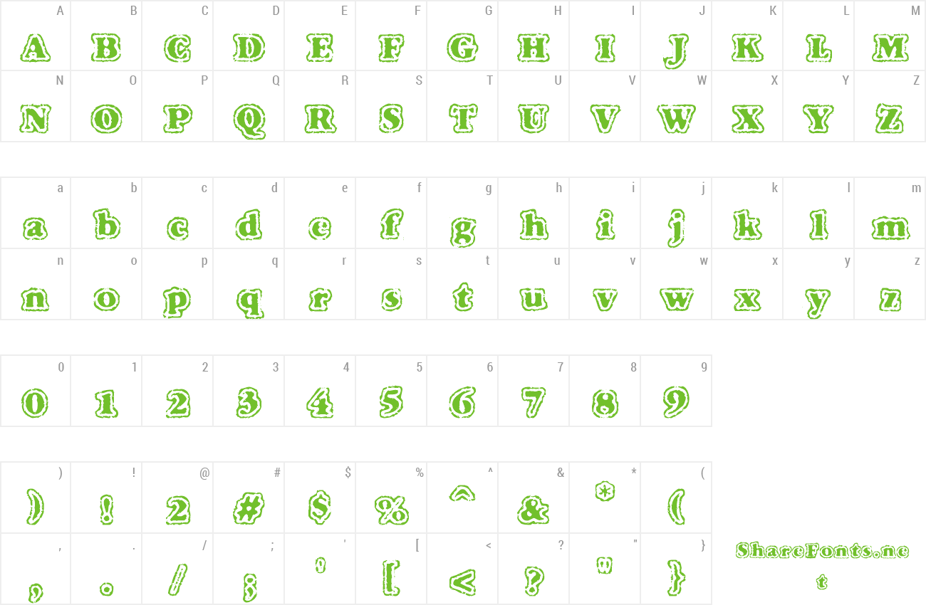 Font VTC FuzzyPunkySlippers preview