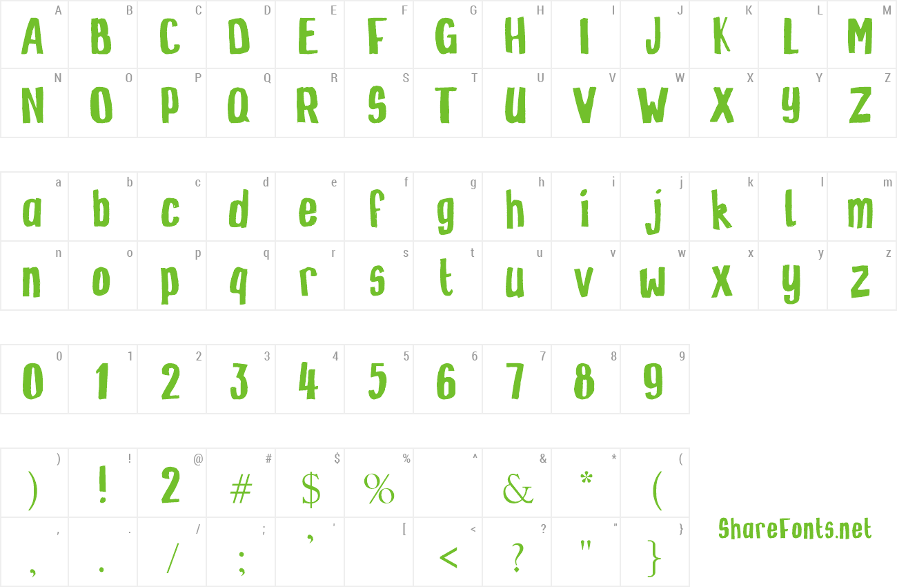 Font ZINZOZO preview