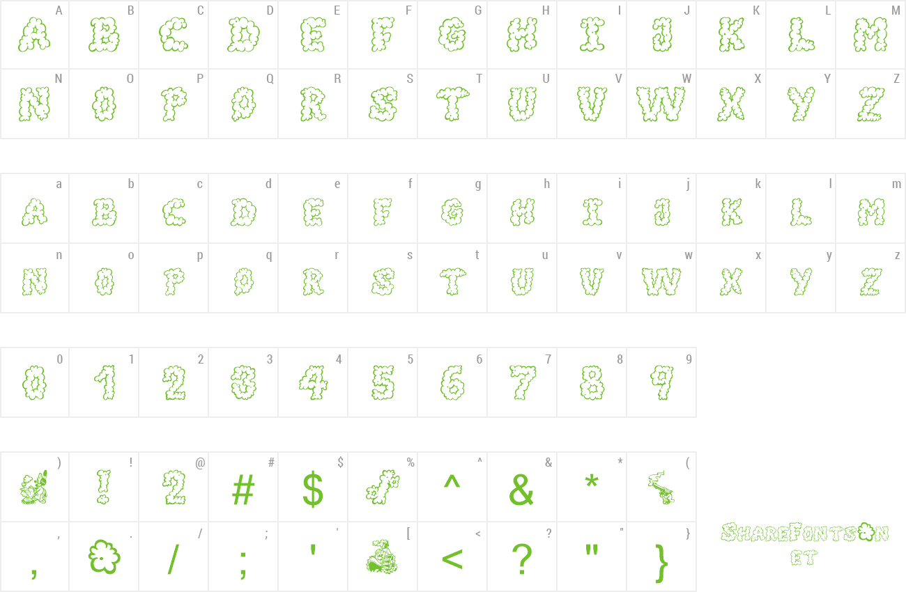 Font AlphaSmoke preview