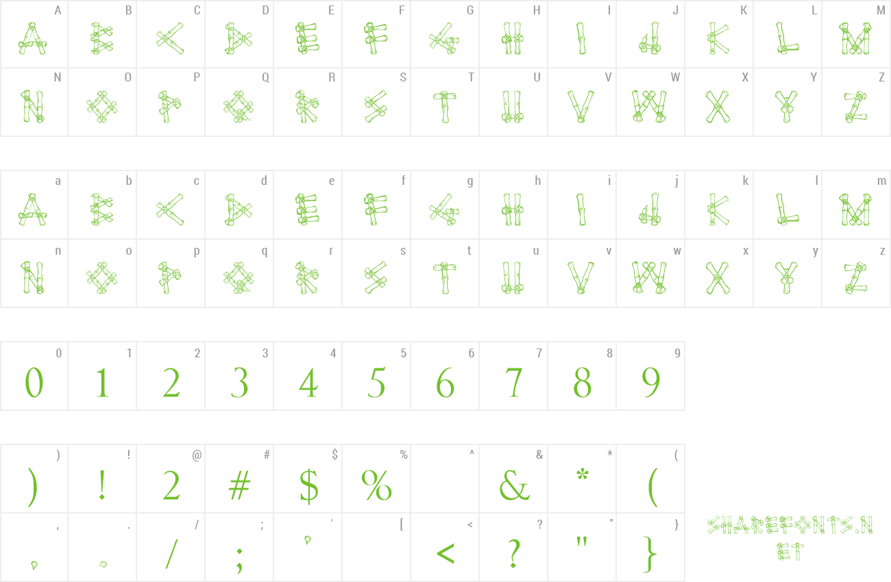 Font Bamboo de Saipan preview