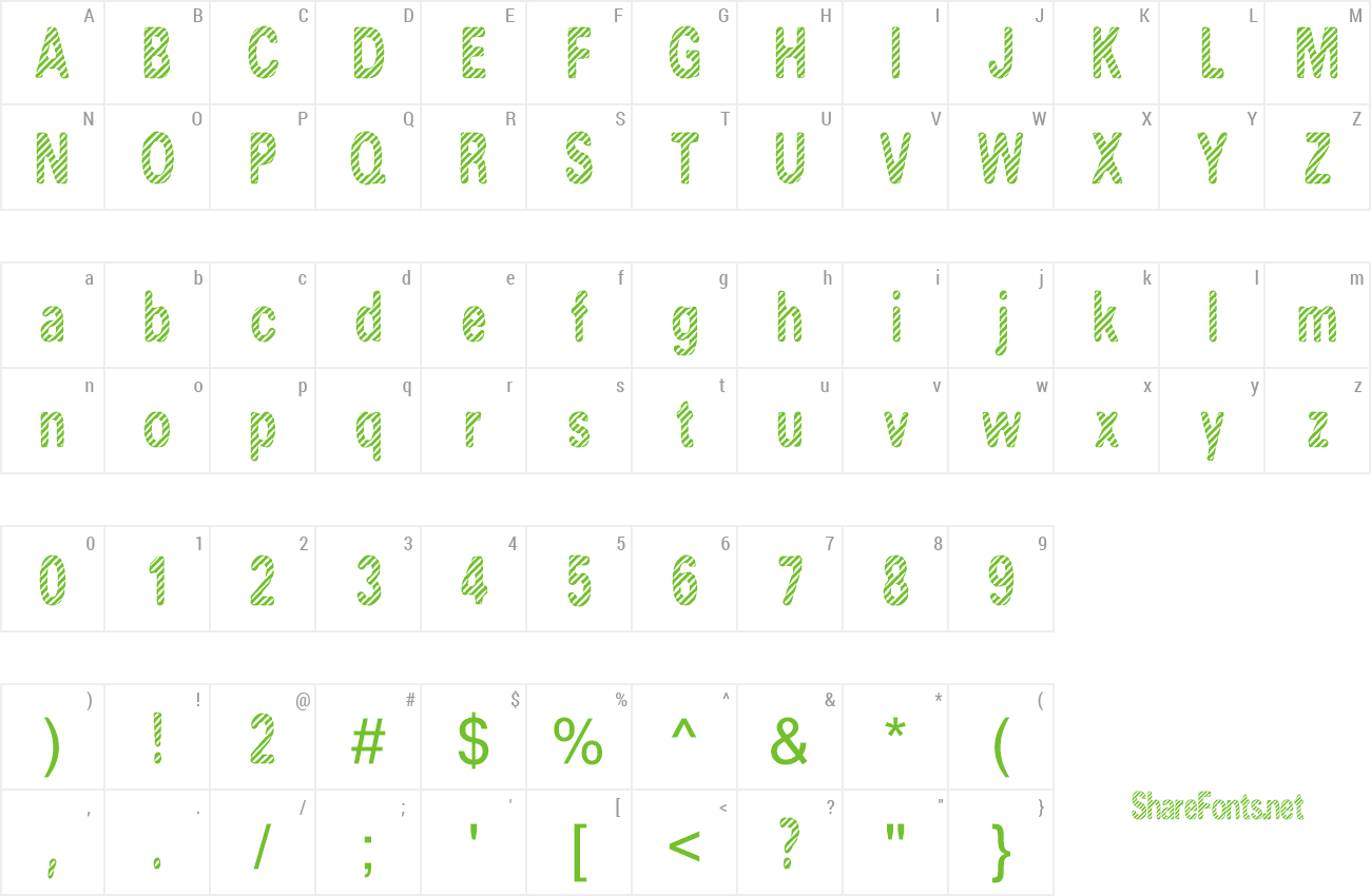 Font Candy Stripe (BRK) preview