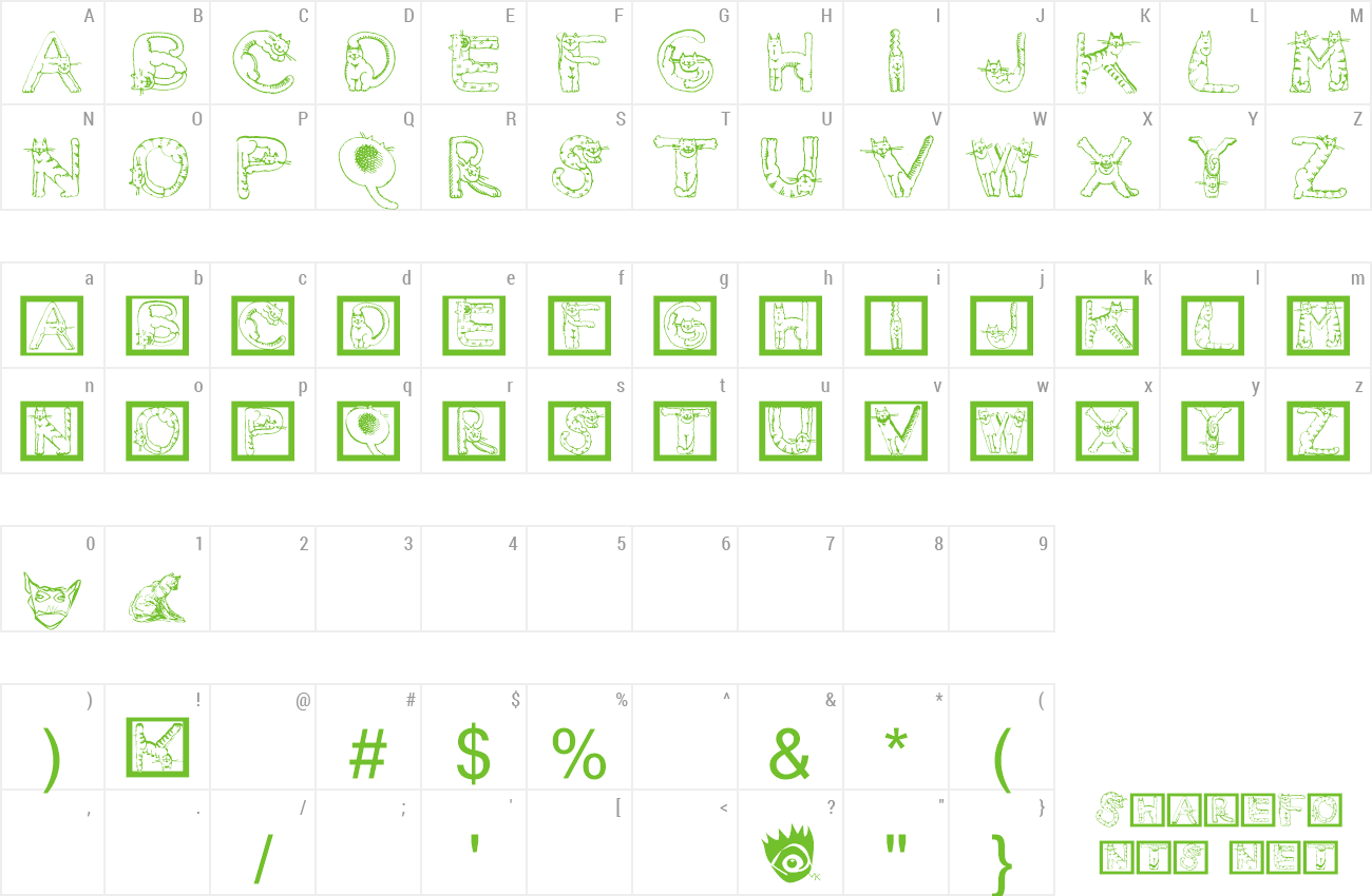 Font CatsAlphabet preview