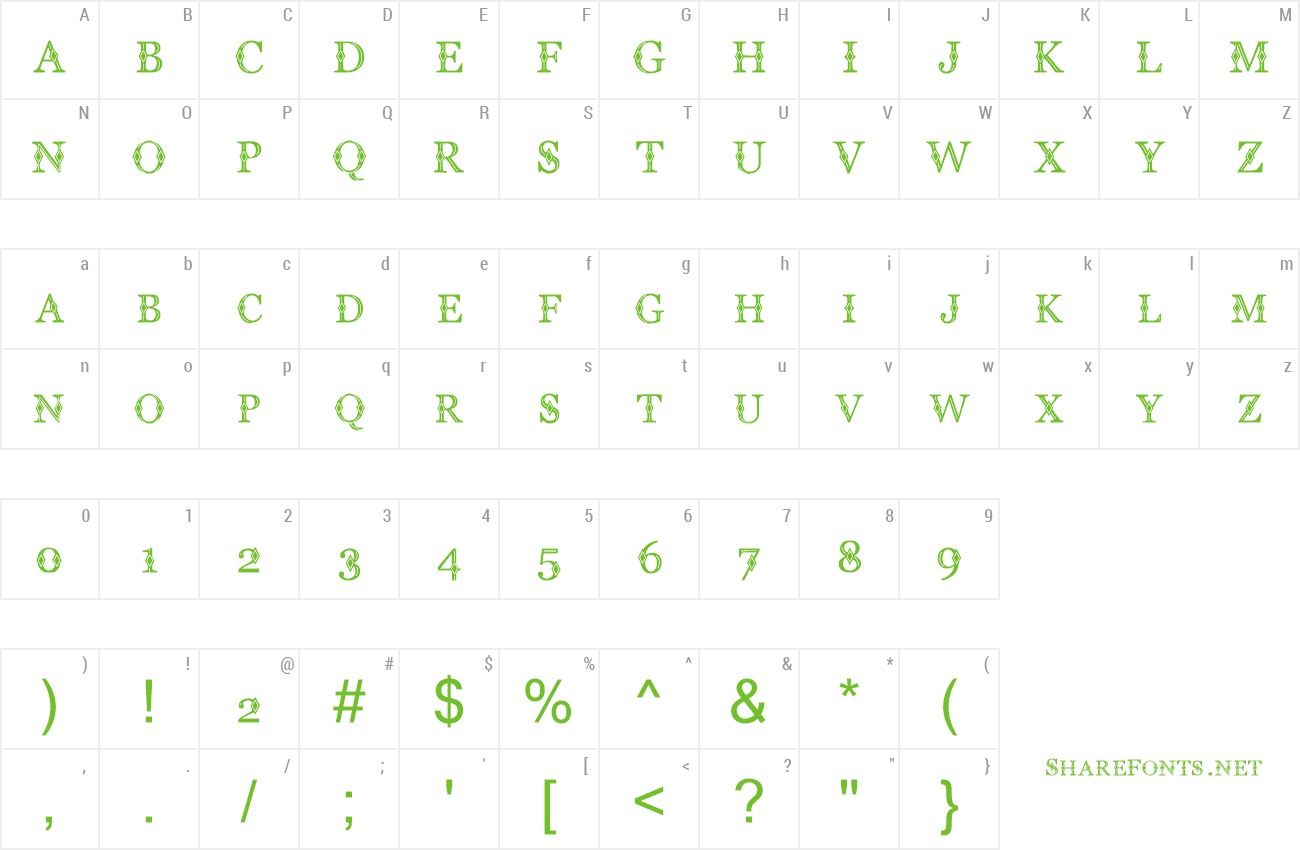 Font CF Diamond preview