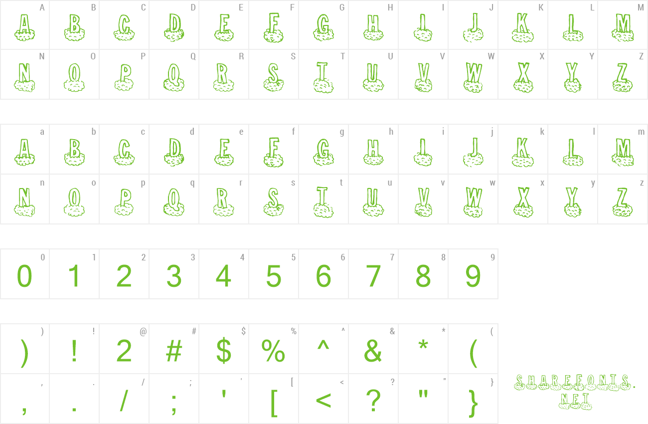 Font CloudAhead preview