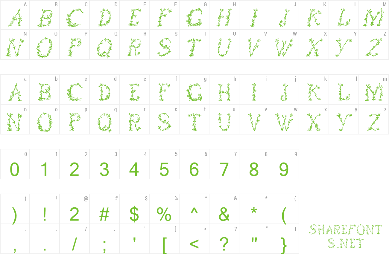 Font FloralTwo preview