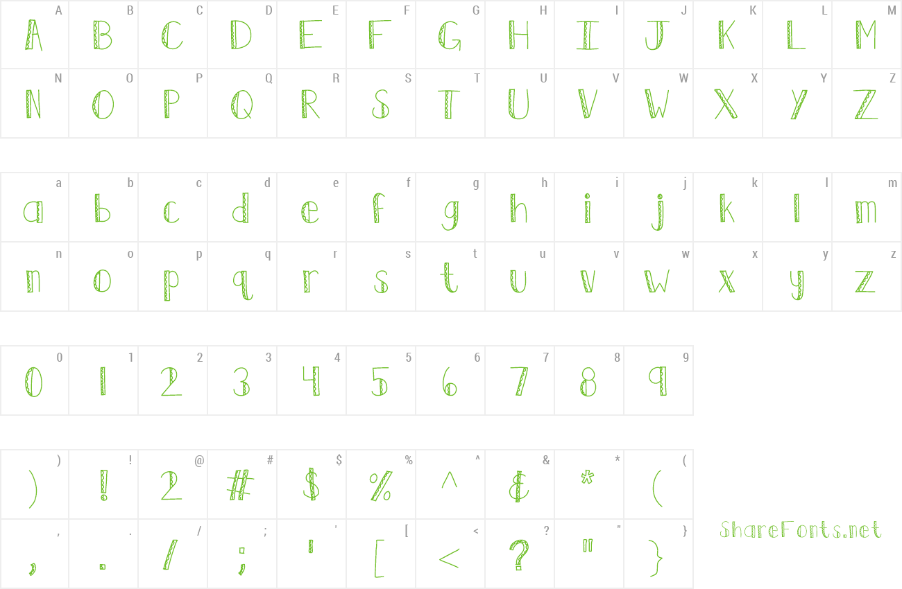 Font KBRuffledFeathers preview