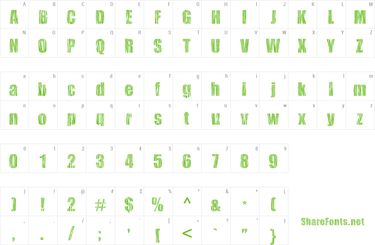 Font SafariZebra preview