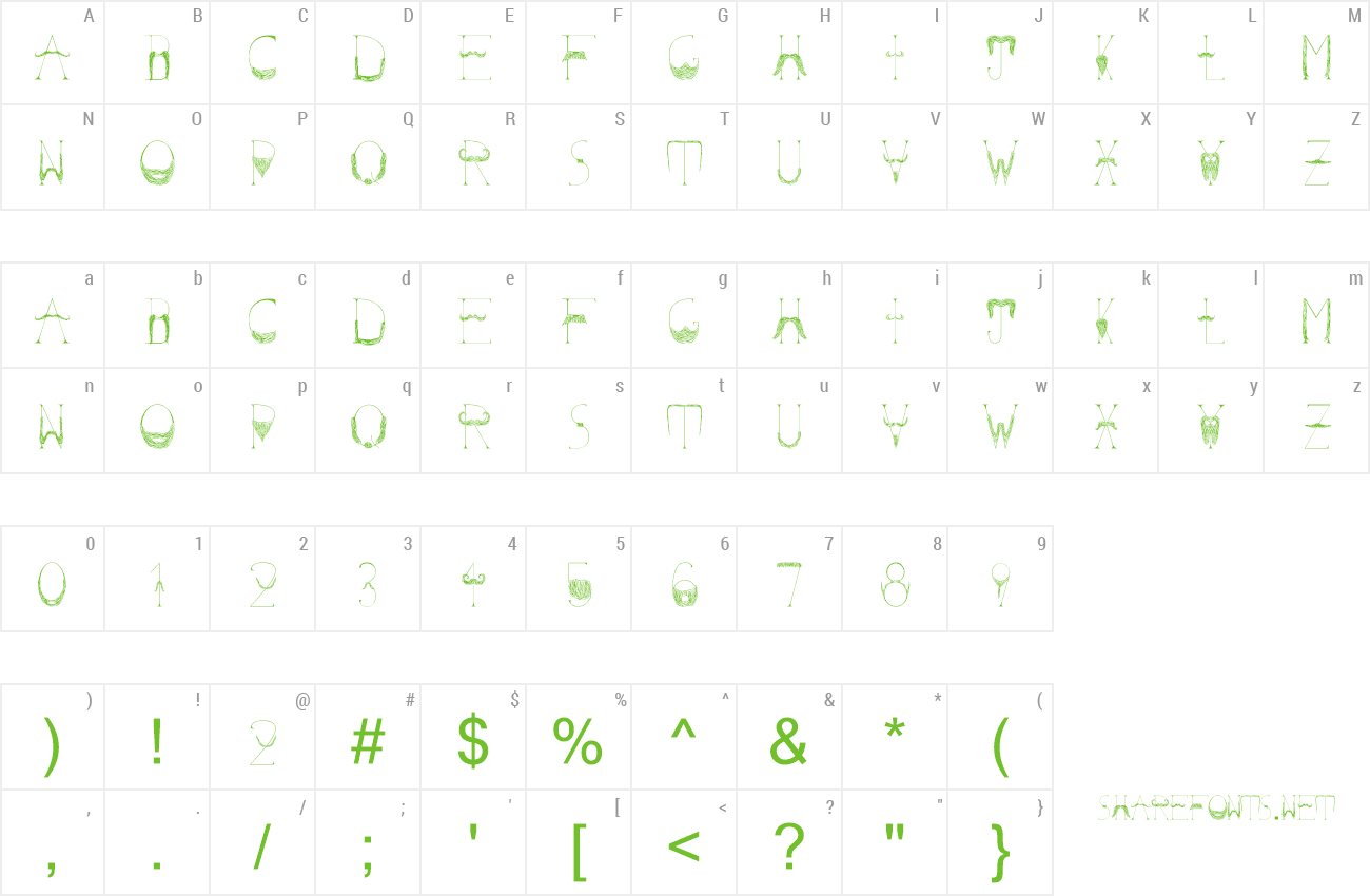 Font Sanchez Mustache preview
