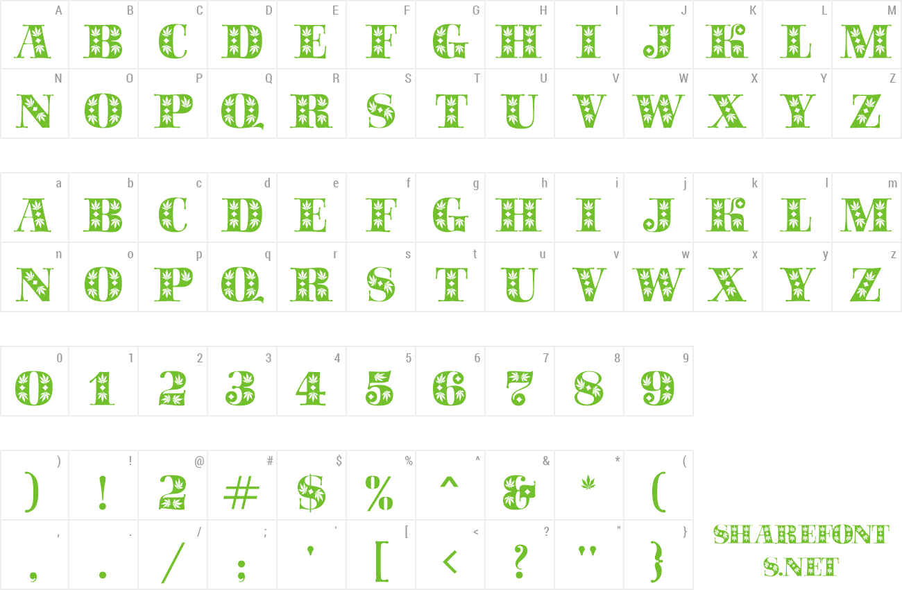 Font SapphireSativa preview