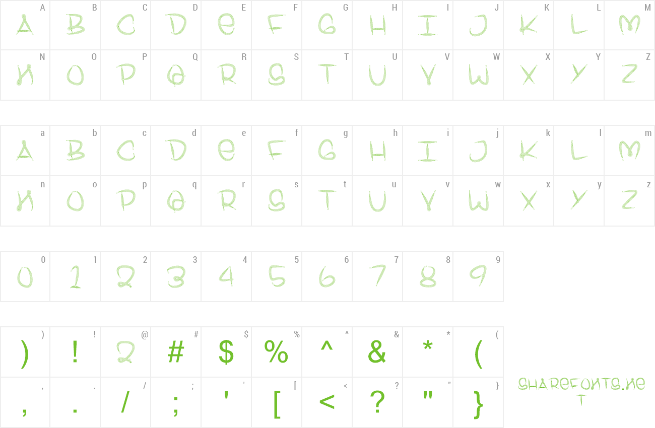 Font Shoelace Font preview