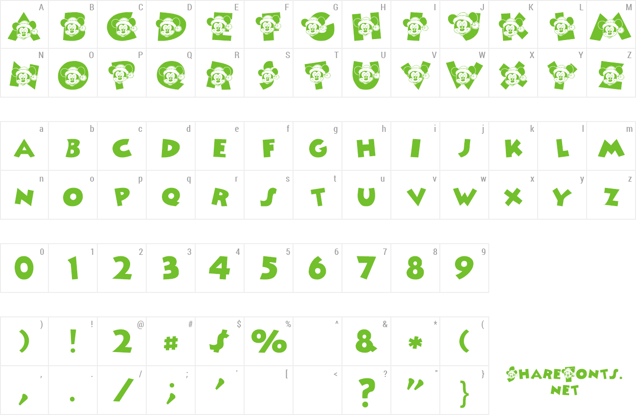 Download Free Font Mickey S Merry Christmas