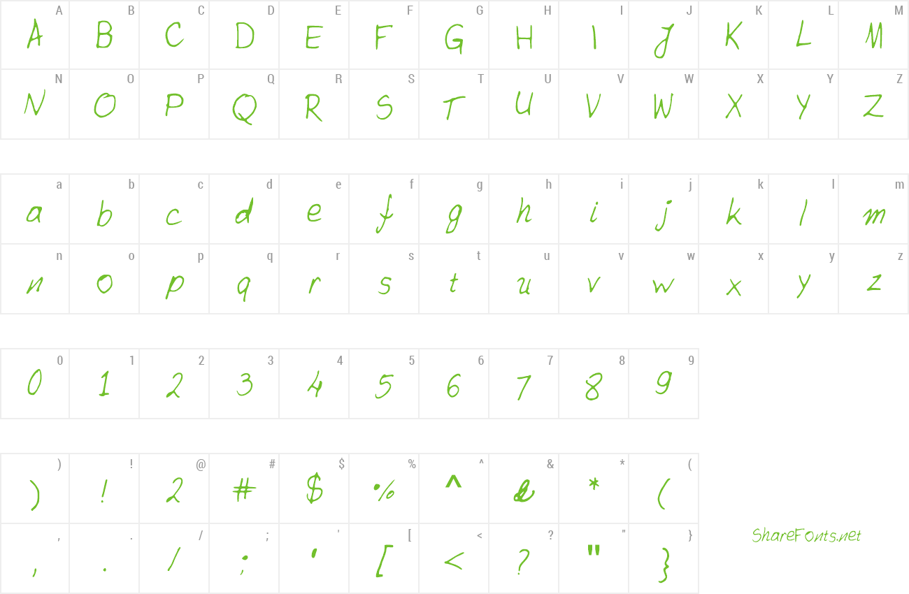 Font AntoniaHand preview