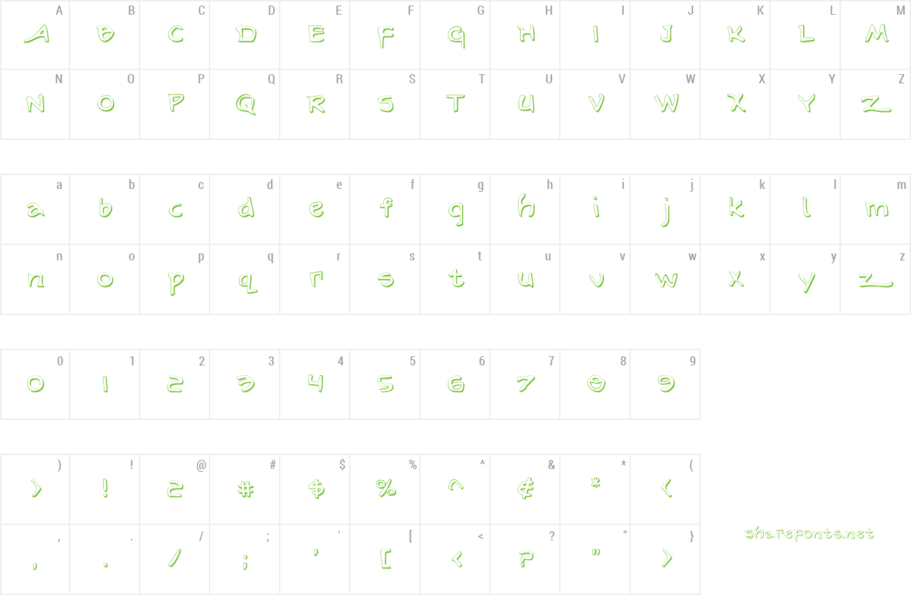 Font Arilon Shadow Italic preview