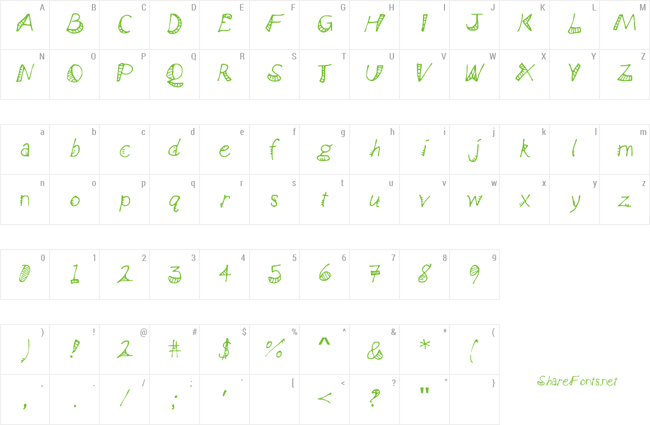 Font BendyRulers preview