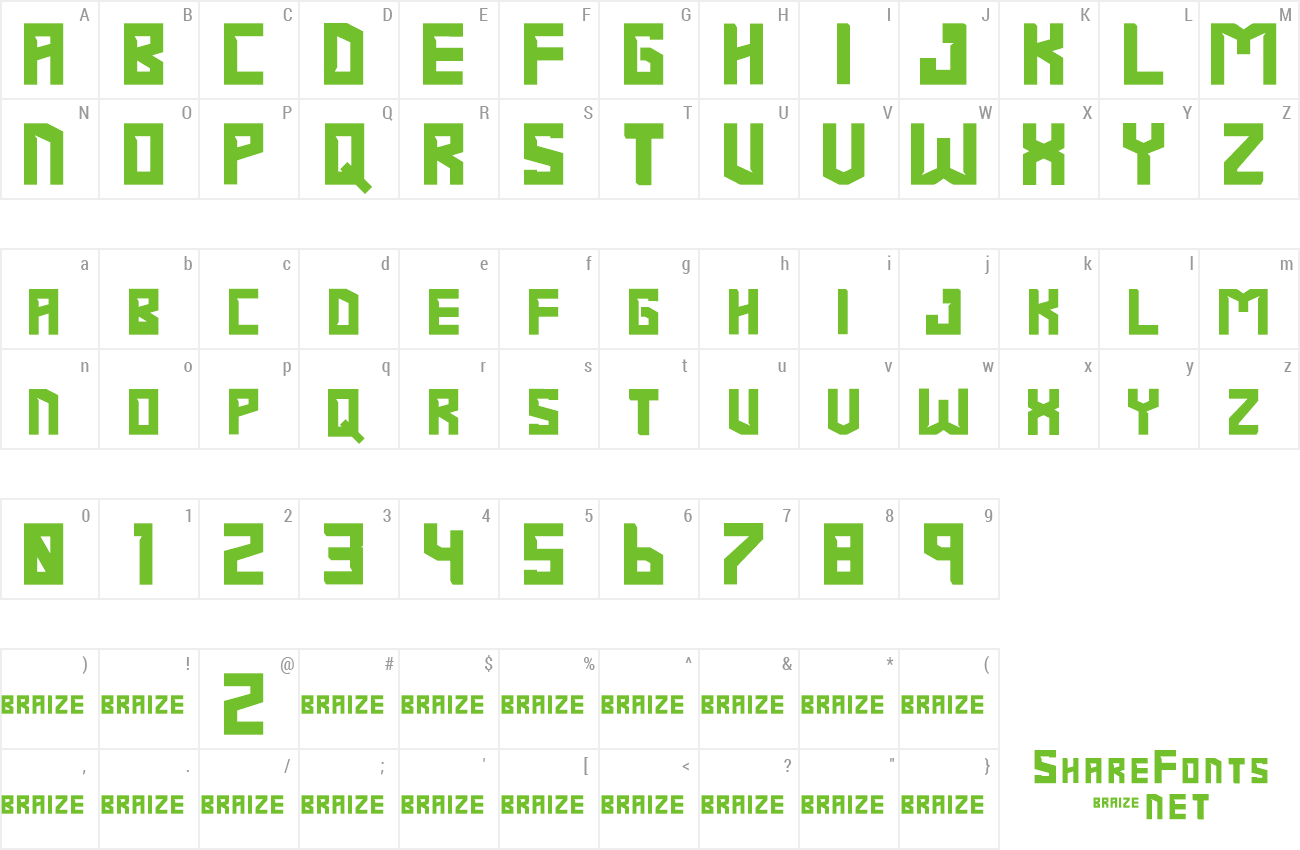 Font Braize preview