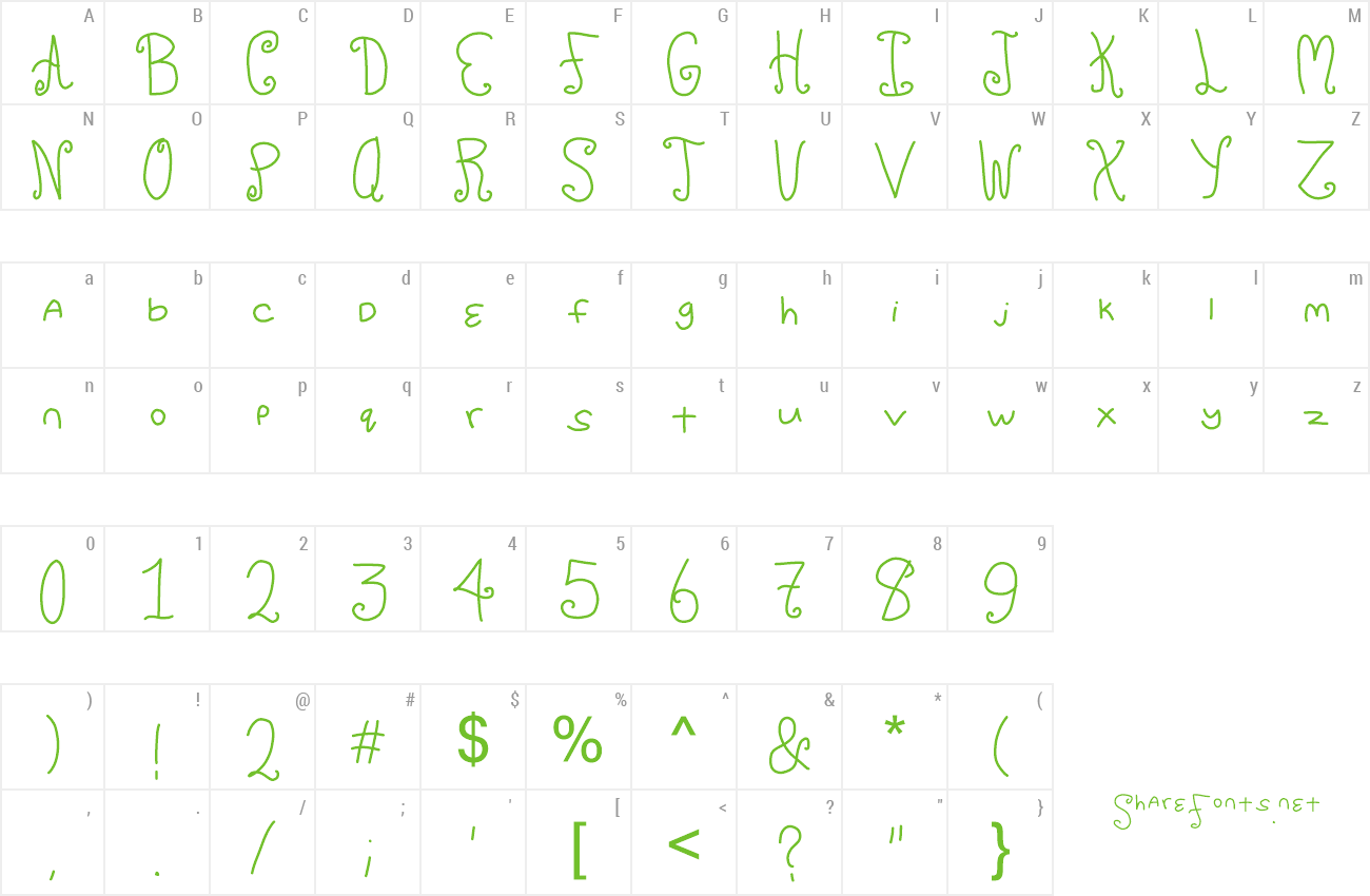 Font ChuCkles preview