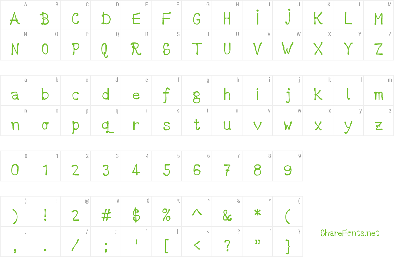 Font DCC - Marker latino preview