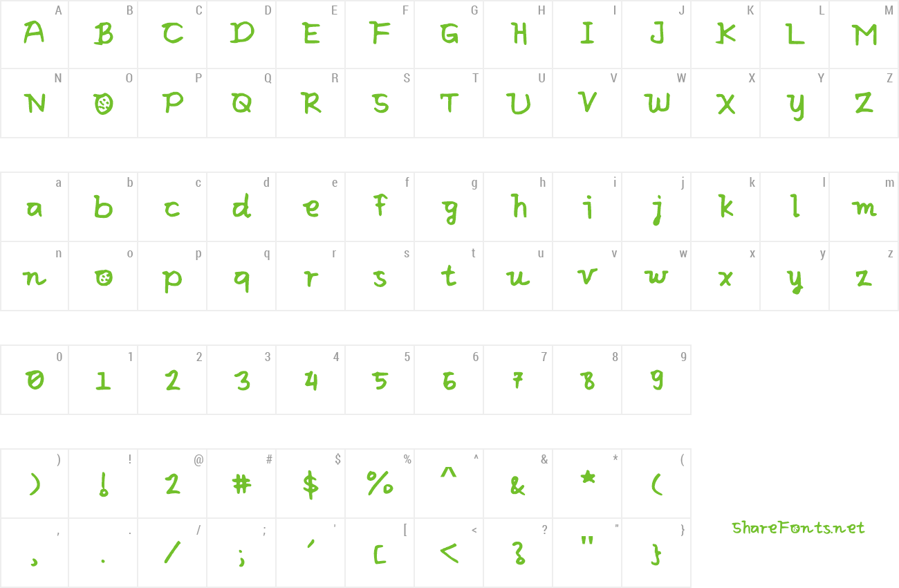 Font ElicLovesBiscuit preview